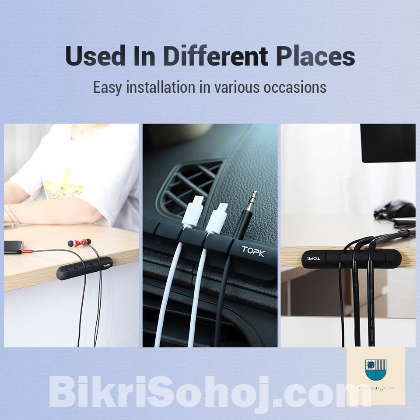 TOPK Silicone Cable organizer Management Multipurpose Clips